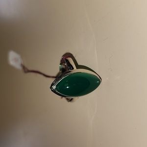 New Green onyx Sterling Silver Ring